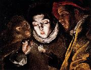 El Greco Allegory with a Boy Lighting a Candle in the Company of an Ape and a Fool France oil painting artist